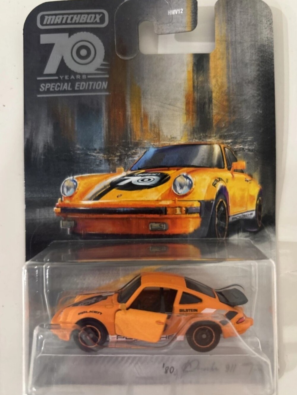 Matchbox Moving Parts 70 Years Special Edition Orange Porsche 911 Turbo 1/5